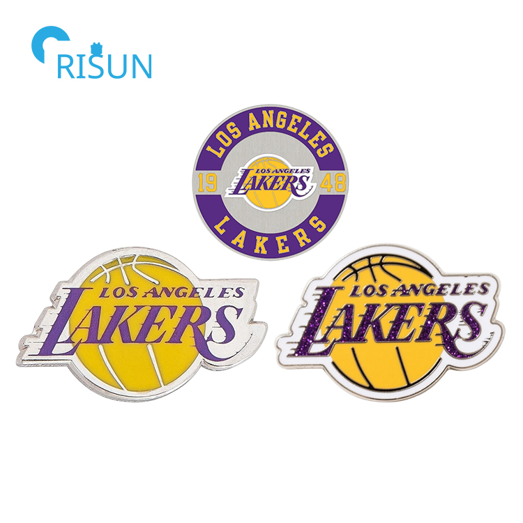 NBA Basketball Los Angeles Lakers Cap Hat Tie Tack Pin Earring Necklace Cufflink Tie Clip Bar Refrigerator Magnet Keychain Keyring Badge Enamel Lapel Pin Set