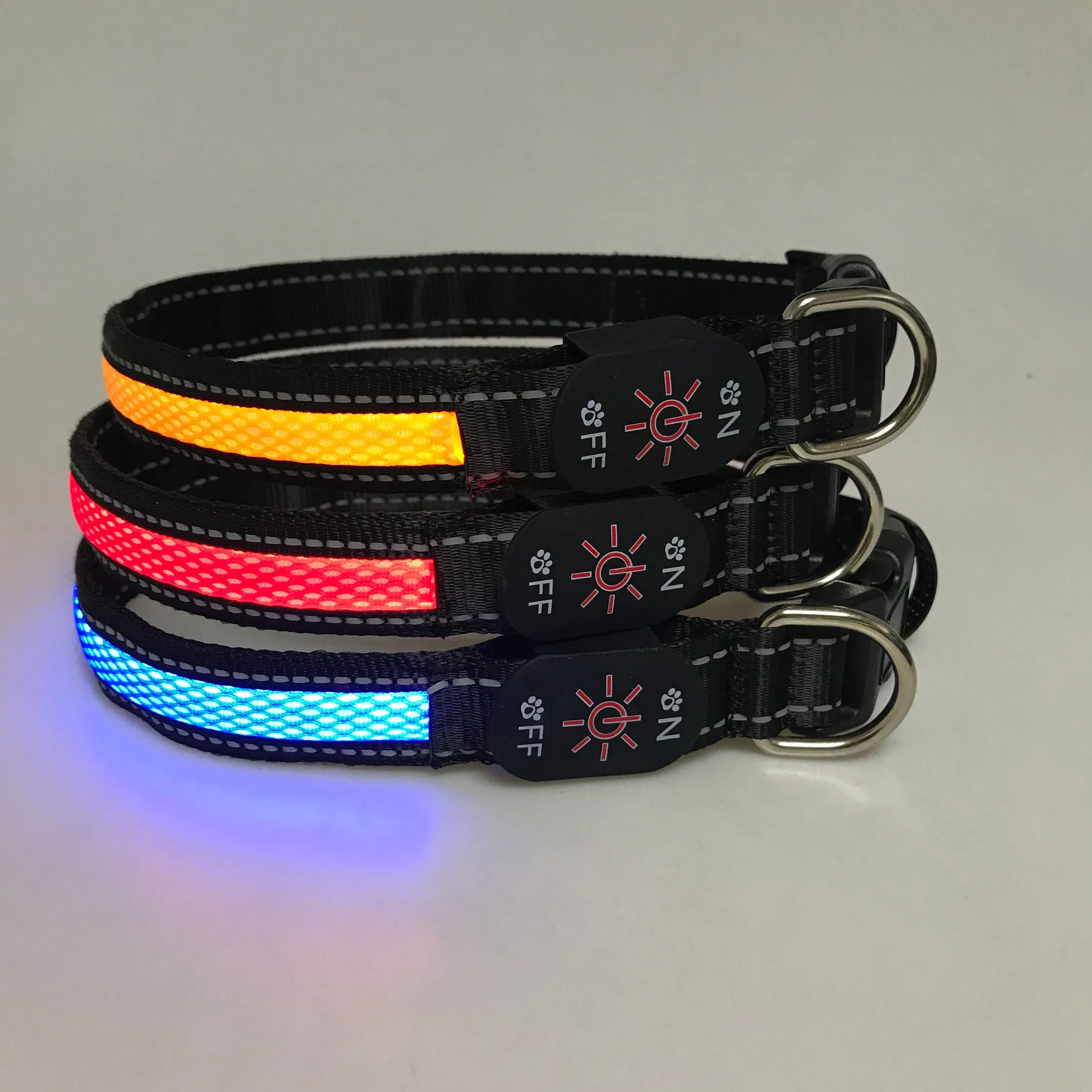 LED Light-Emitting Pet Dog Collar USB Dog Light Collar Night Safety Reminder Glowing Cat and Dog Collar