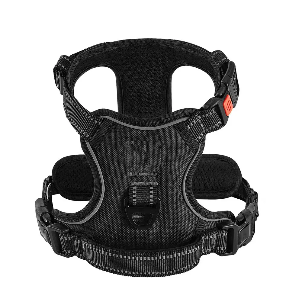 Pet Chest Harness Dog Leash Chest Back Nylon Reflective Webbing Mesh Breathable Adjustable Dog Harness