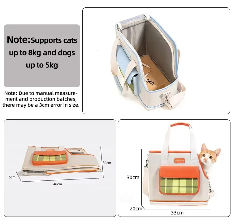 Fashion Solid Color Portable Breathable Pet Bag
