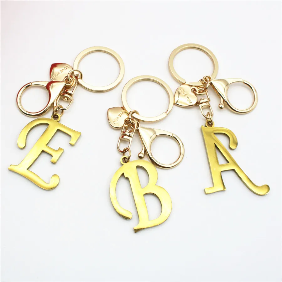Gold Letter Keychain