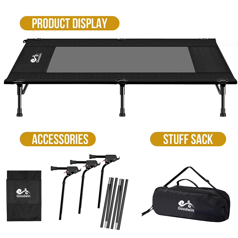 Outdoor Elevated Dog Bed, Cooling Raised Dog Cot Bed for Large Dogs, Pet Bed Waterproof with Stable Frame