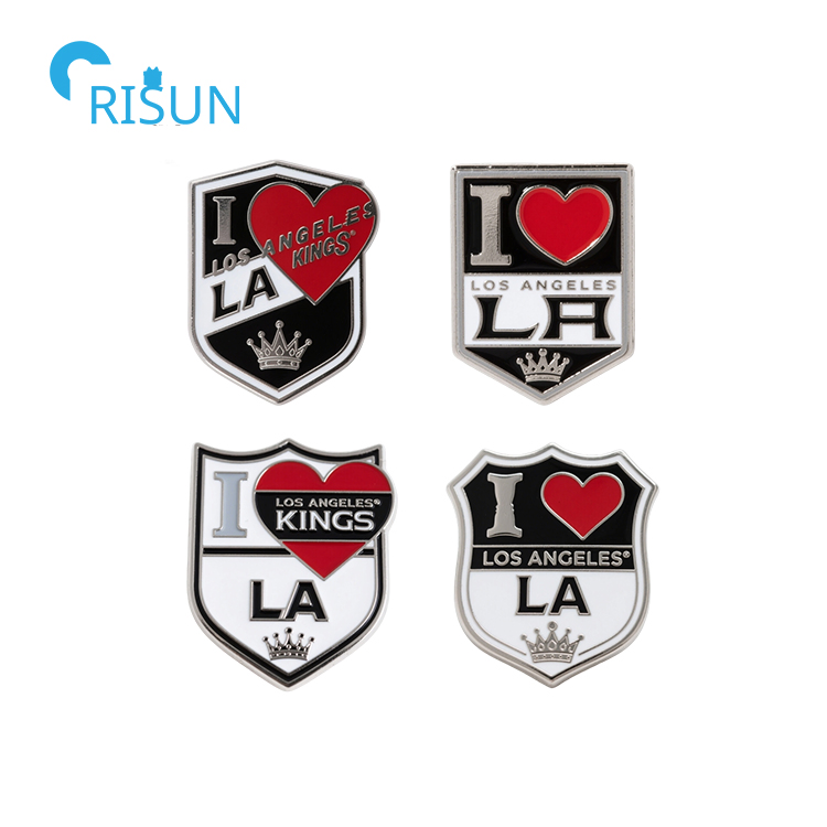 NFL Hockey Team Los Angeles La Kings Tie Tack Pin Earring Necklace Cufflink Tie Clip Bar Refrigerator Magnet Keychain Keyring Badge Enamel Lapel Pin Set