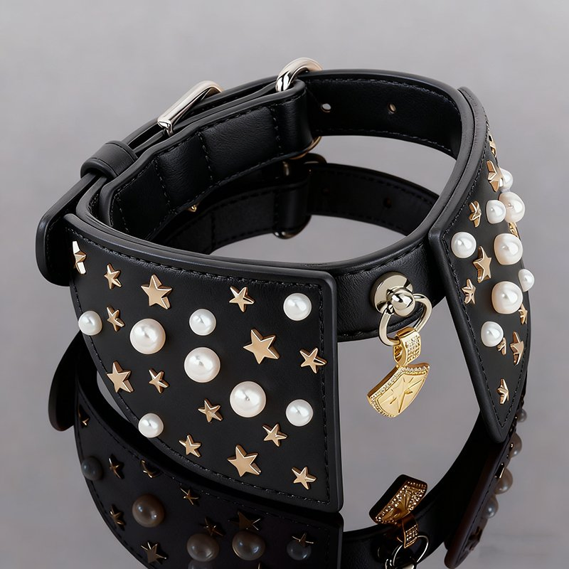 Personalized Color and Bling Decoration Purple Rhinestone Puppy Collar for Small Dogs Wide Safety Vegan Biodegradable Luxury