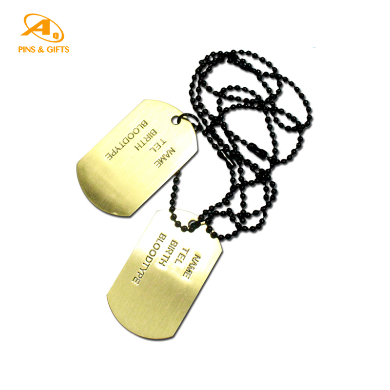 Necklace Stainless Steel Metal Emblem Mens Pendant Chain for Knife Aluminium RFID Private Xvideos Dog Tag