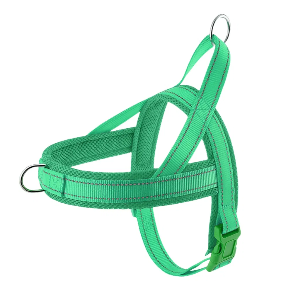 Lightweight Dog Harness Reflective Nylon Webbing Adjustable No Pull Pet Chest Strap Harness Cheap Pet Supply Wholesale