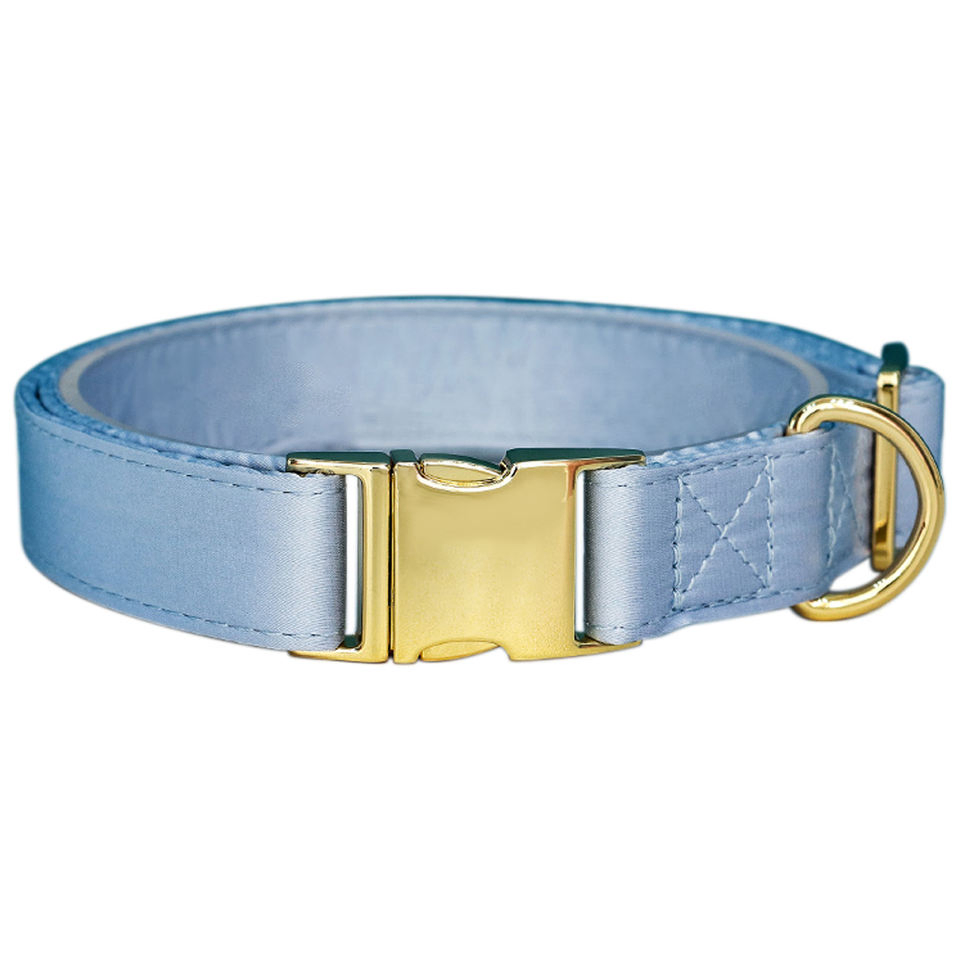 Personalized Dog Collar with Name Plate Adjustable Tough Nylon Customized Number Engraved ID Collar on The Metal Plate Buckle