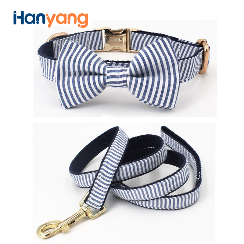 Hanyang Wholesale Dog Collar Dog Leash Pet Bowtie Custom