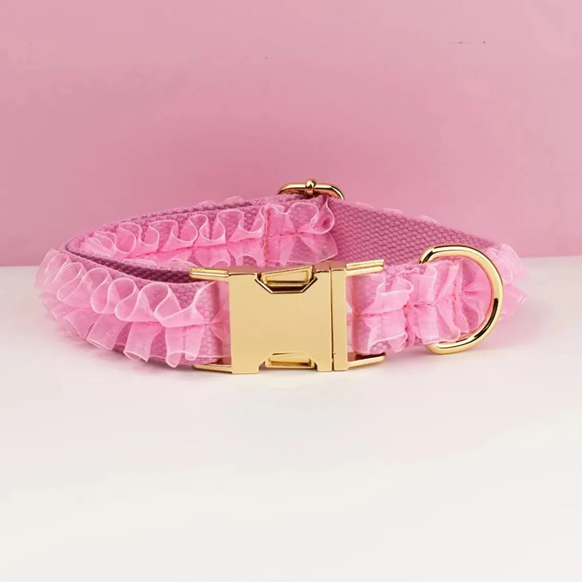 Lace Wedding Dog Collar Flower and Lead Set