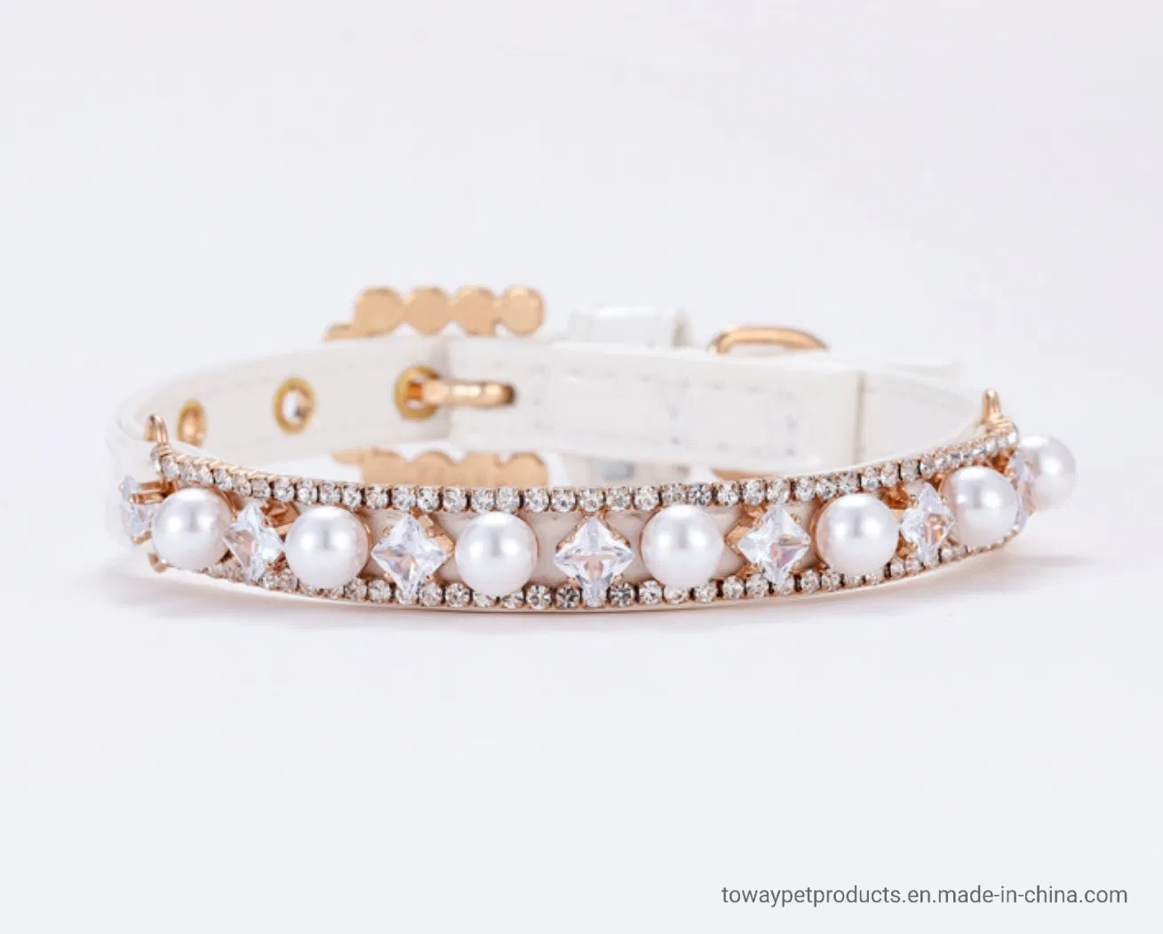 Luxury Pet Rhinestone Lead Pet Accessories Dog Diamond Design Collars