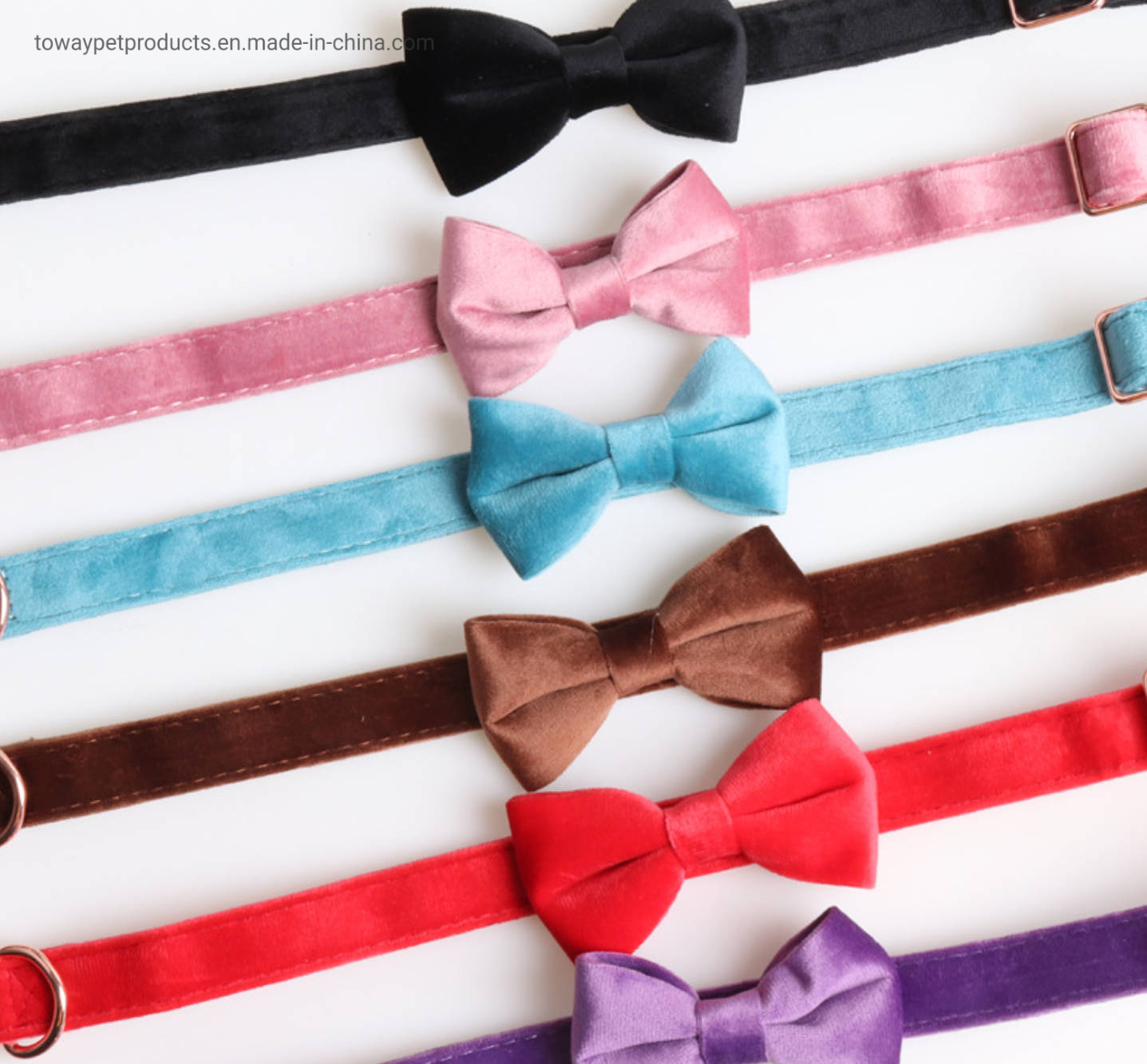 Nylon Bowknot Pet Collars Dog Harness Pet Leashes