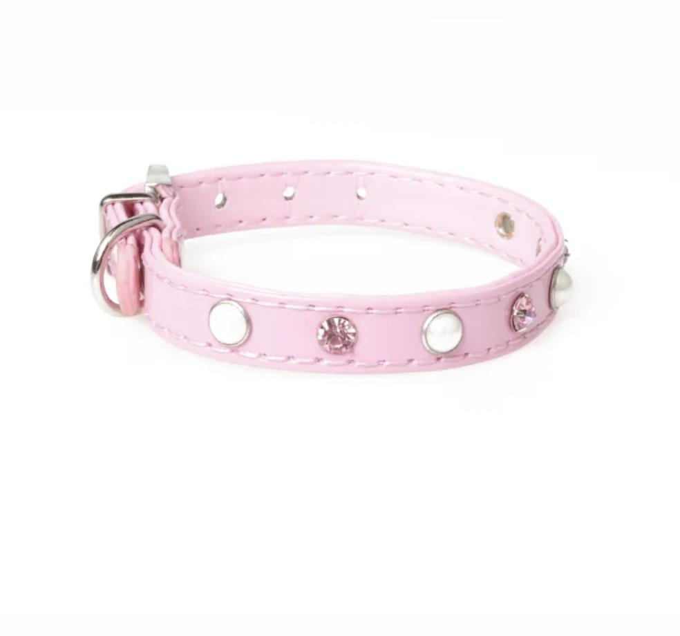 Luxury Pet Jewelry Bling Dogs Accessories Pearl Necklace Rhinestone Crystal Pet Cat Collar