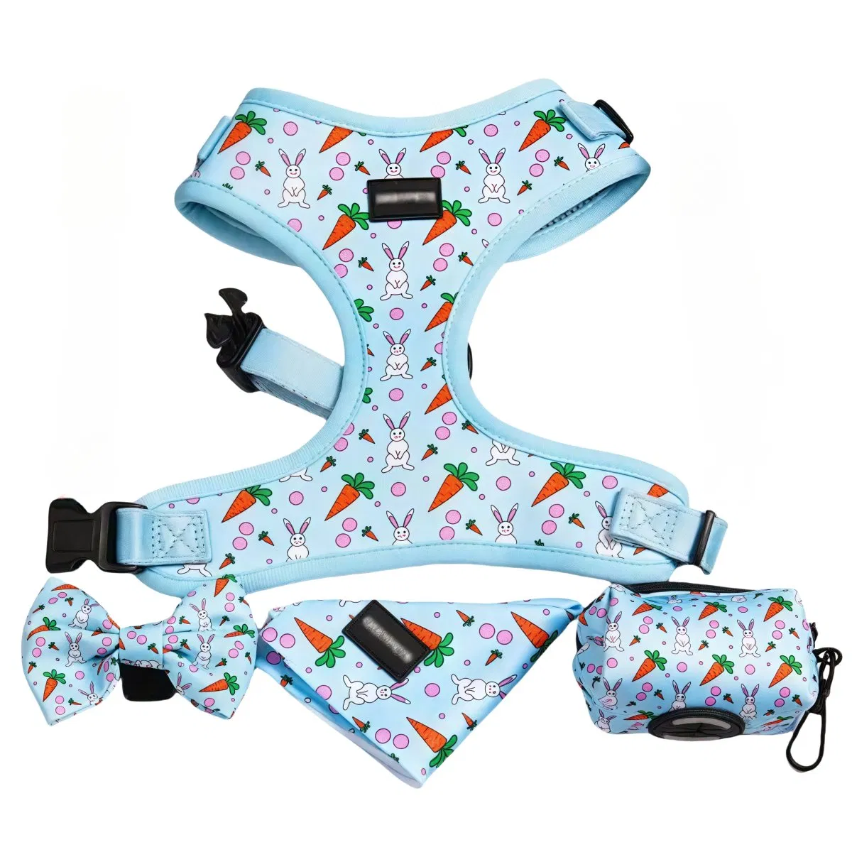 2023 Hot Sale Puppy Macaron Series Pet Harness and Collar