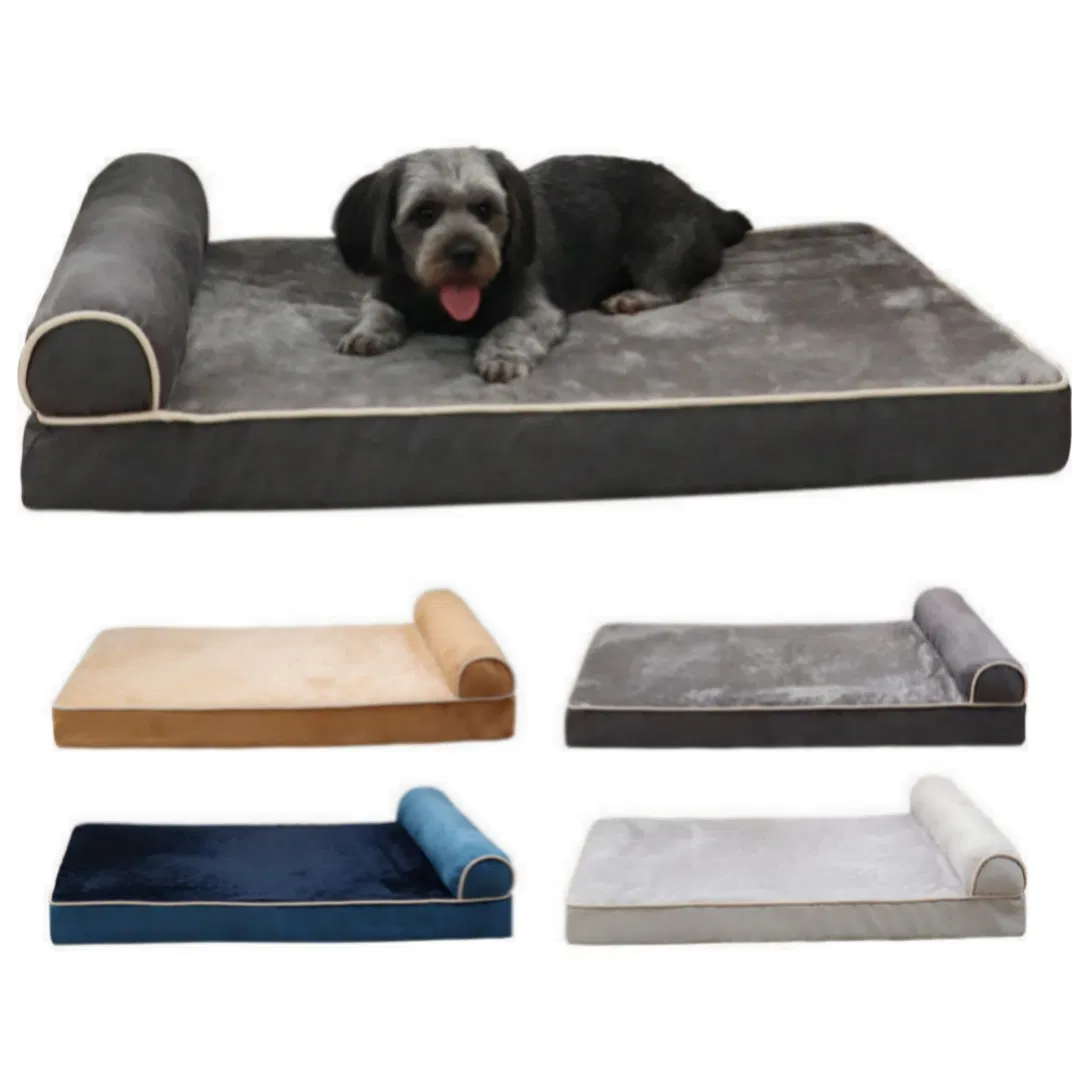 Anti Anxiety Dog Bed with a Gently Raised Rim Provides a Secure Enclosed Feeling for Stressed Pets
