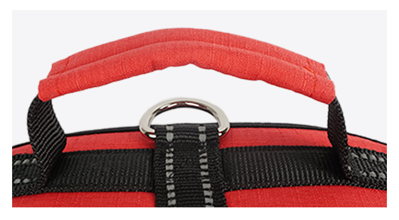 High Quality Red Mesh Pet Harness Soft Mesh with Pull Comfortable Padded Dog Harness Vest Pet Walking Vest Puppy Harness