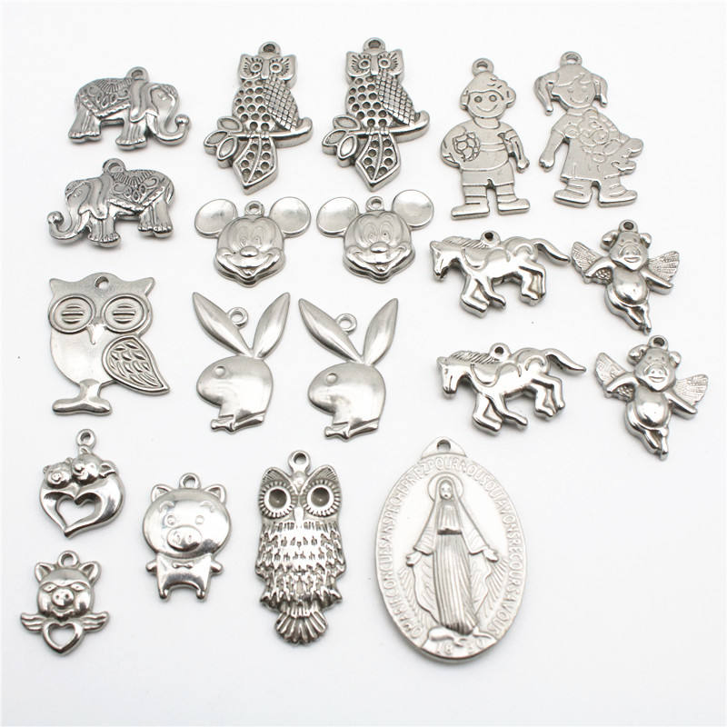 Stylish Stainless Steel Animal Charms for DIY Jewelry