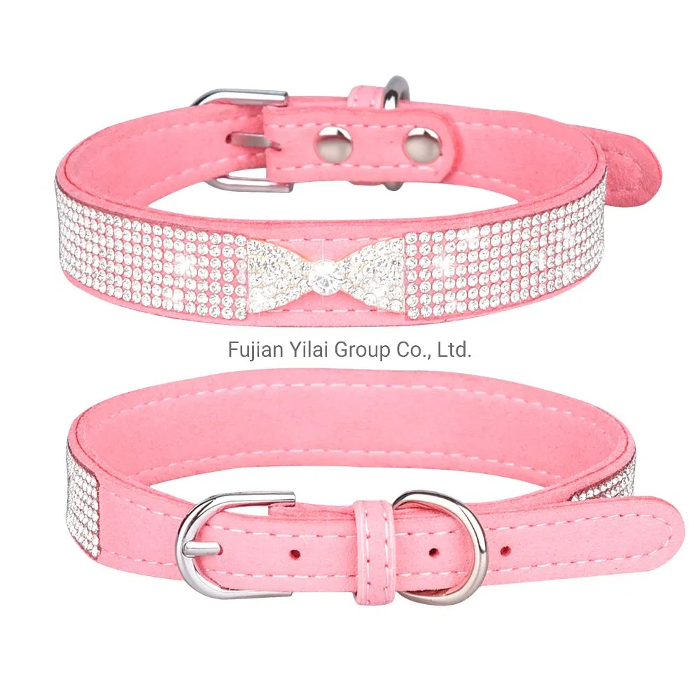 Bright Rhinestone Diamond Dog Collar Bling Jewels Bow Crown Pet Cat Collars Jeweled Pet Accessories Supplies