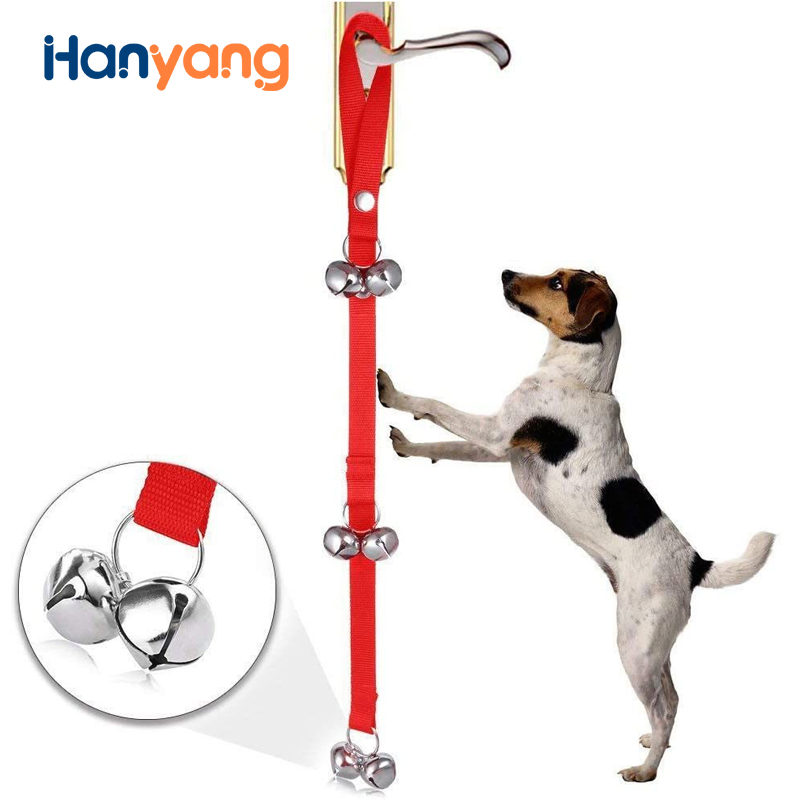 Hanyang Dog Doorbell Dog Accessories Pet Door Handle Doorbell Tinkle Bells