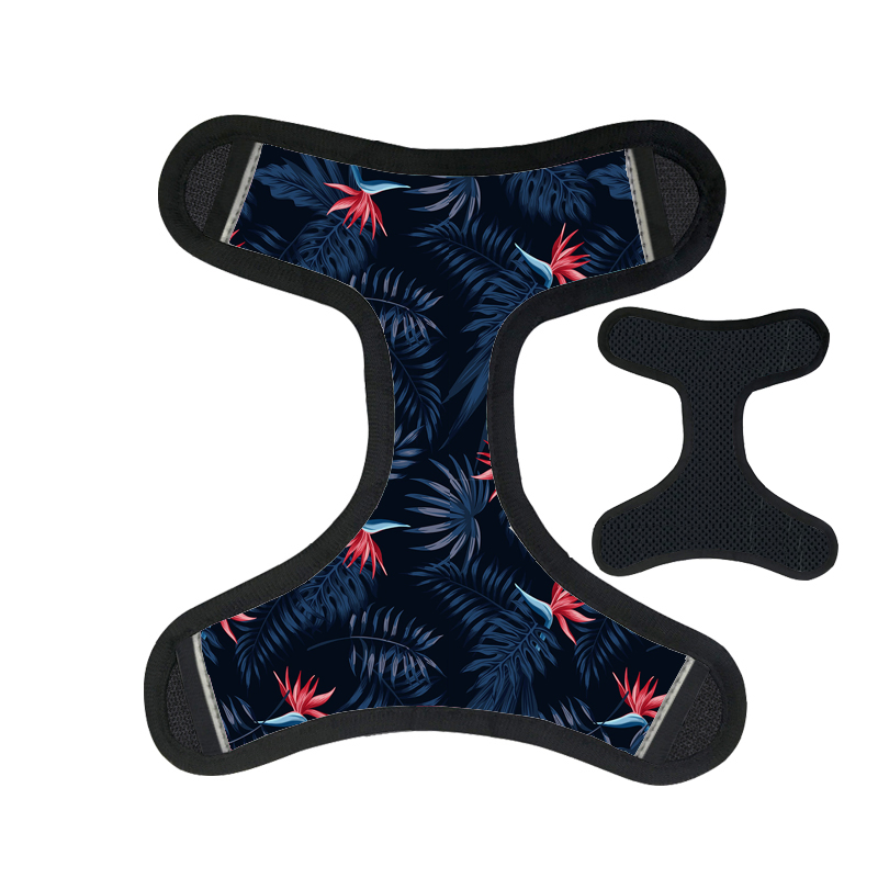 Wholesale Adjustable Neophrne Training Cotton Printed Soft Reflective Pet Dog Harness