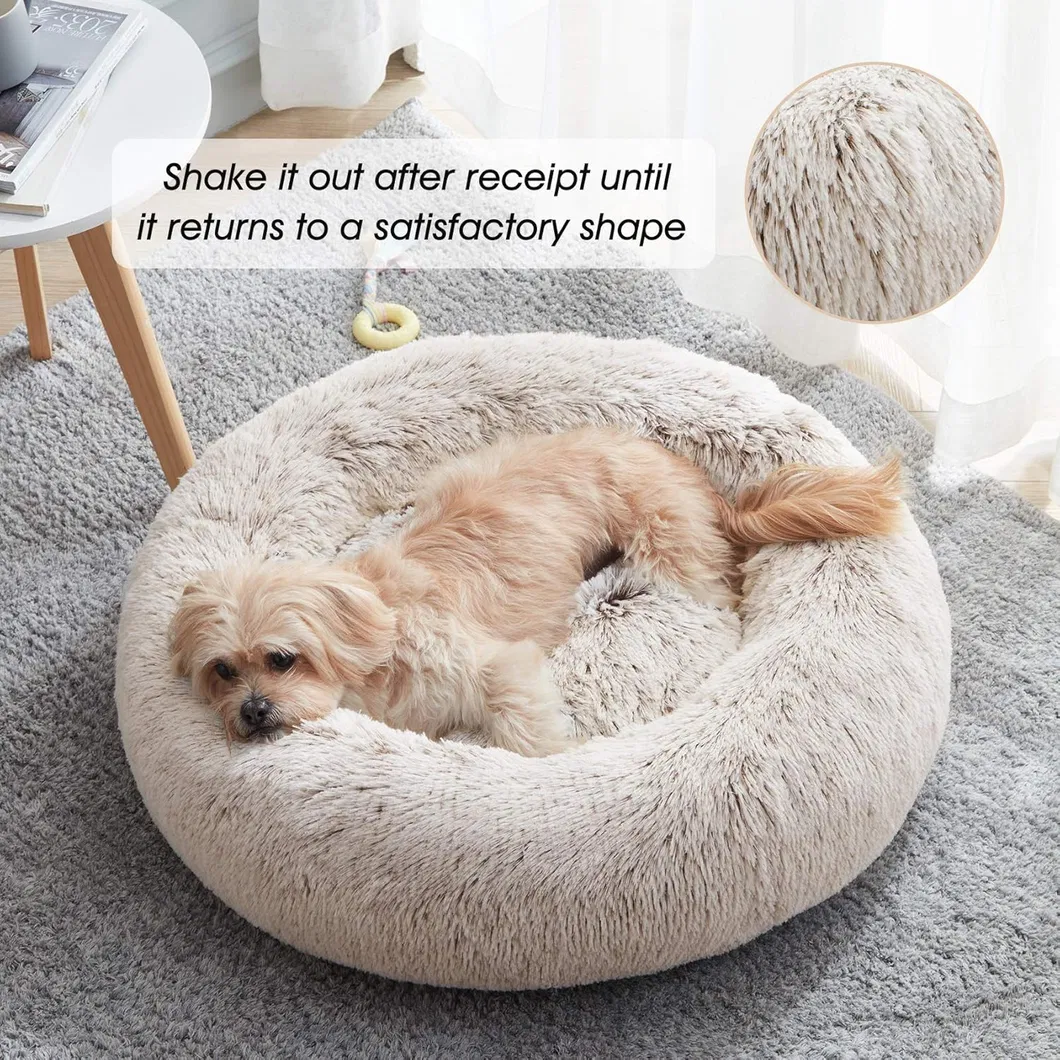 Faux Fur Round Pet Bed Detail