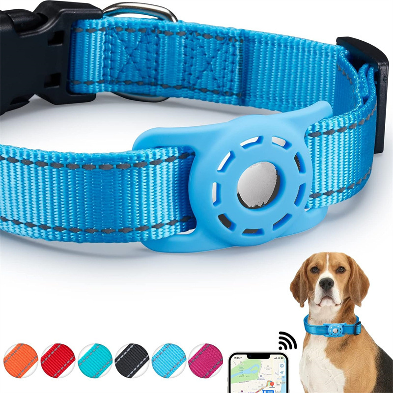 Portable Travel Outdoor Cat Airtag Collar Holder Pet Airtag Tracking Collar