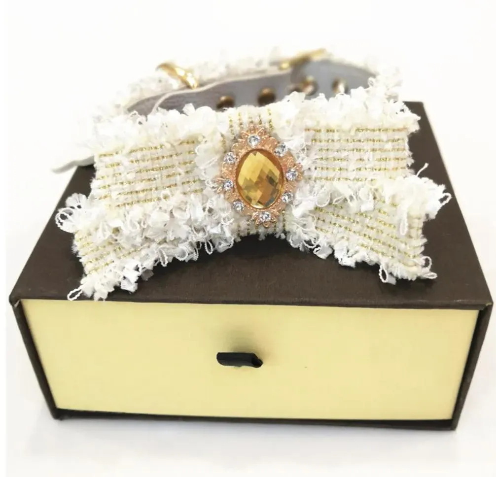 Sweet Flower Tie Pet Dog Collar