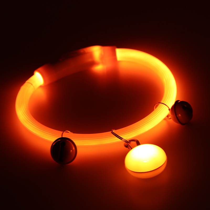 LED Light up Collar Jewel Style Dog Collar TPU Material