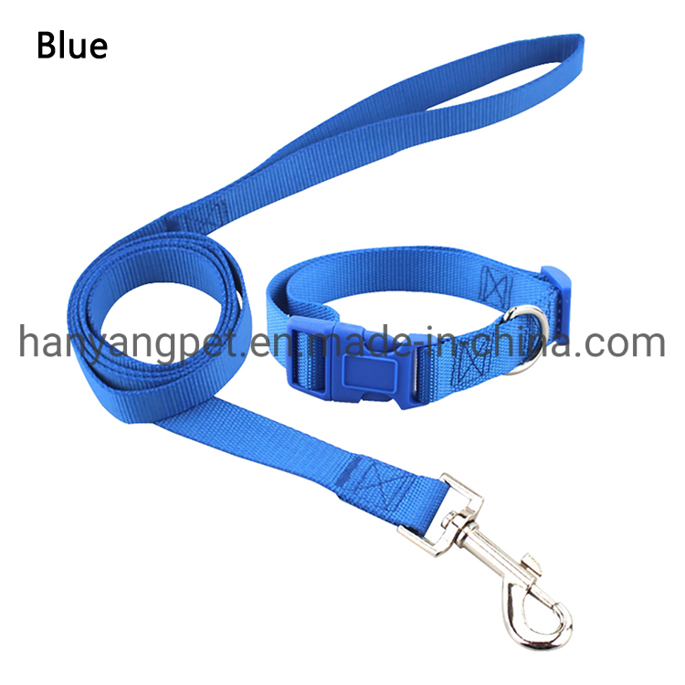 Hanyang Pet Products Pet Accessories Pet Dog Collar Leash Set Polyester Nylon Dog Collar