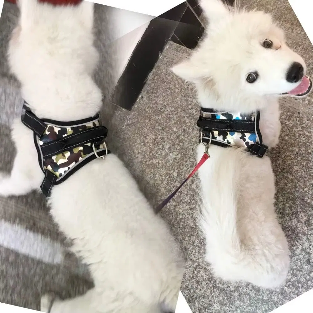 Cushioned Chest Compression and Reflective Breathable Premium Safety Mesh Pet Dog Harness