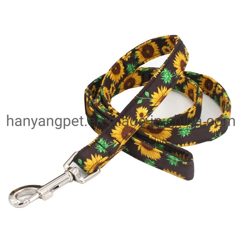 Hanyang OEM Pet Accessories Pet Product Custom Wholesale Floral Personalized Pet Bow Tie Dog Collar Set with Bandana
