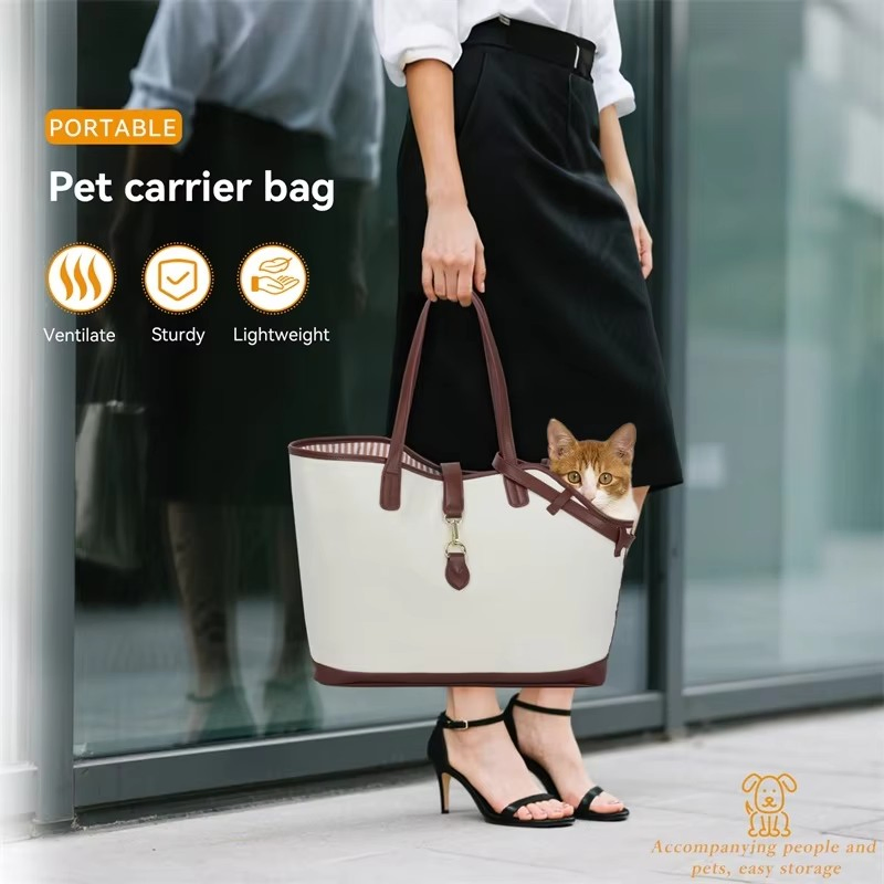 Pet Travel Carrier Bag Dog &amp; Cat Handbag Carrier Breathable Portable Tote for Dogs &amp; Cats Travel &amp; Outdoor