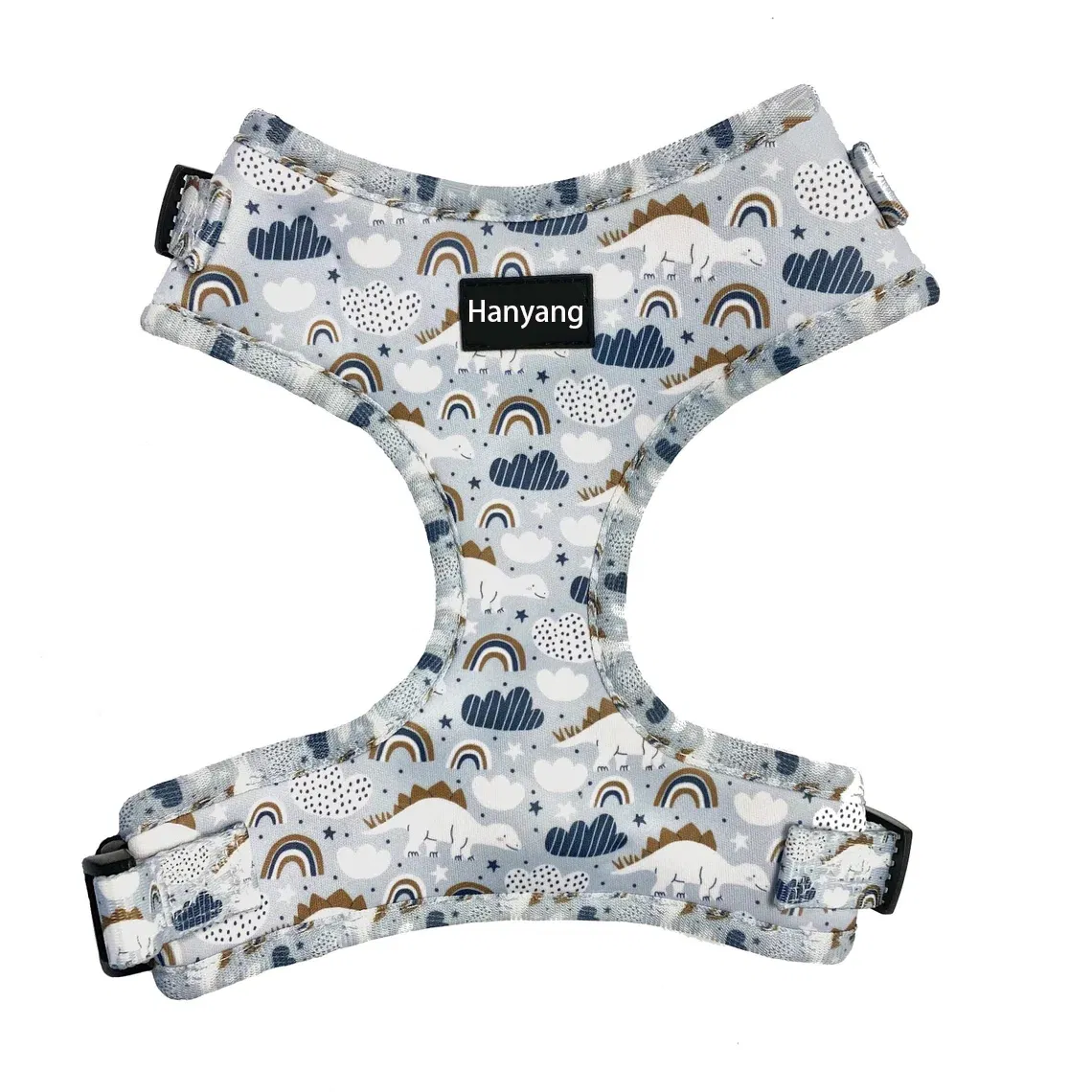 Hanyang Free Samples OEM Custom Design Soft Pet Harness Fashion Sublimation Neoprene Adjustable Dog Harness