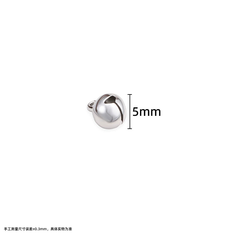 Stainless Steel Jingle Bells Pendants for Jewelry Making Accessories Hanging Charms for DIY Bracelet Anklets Necklace