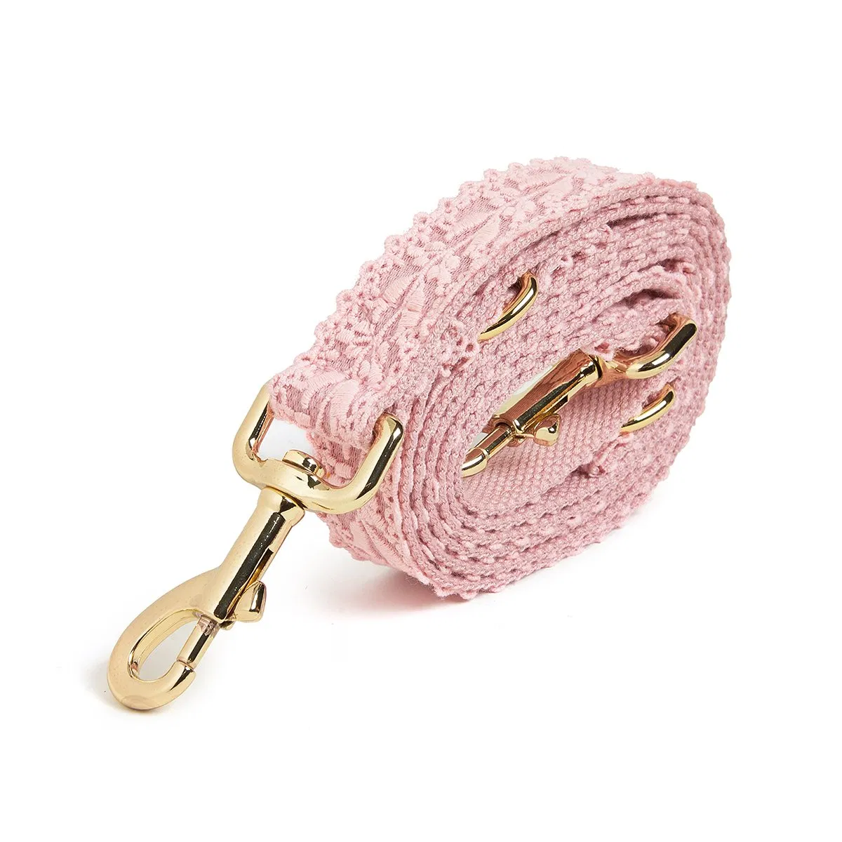 Lace Decoration Durable Dog Collar with Luxurious Hardware Buckle