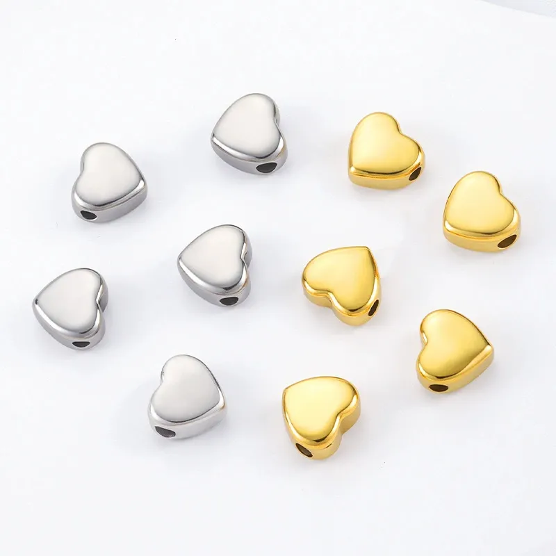 Stainless Steel Heart Bead 6