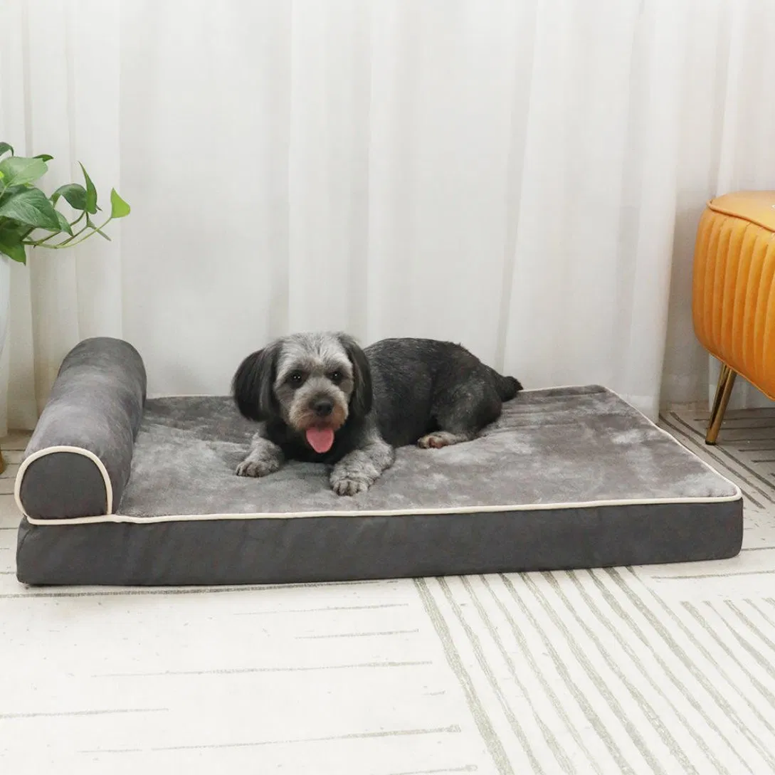 Anti Anxiety Dog Bed with a Gently Raised Rim Provides a Secure Enclosed Feeling for Stressed Pets