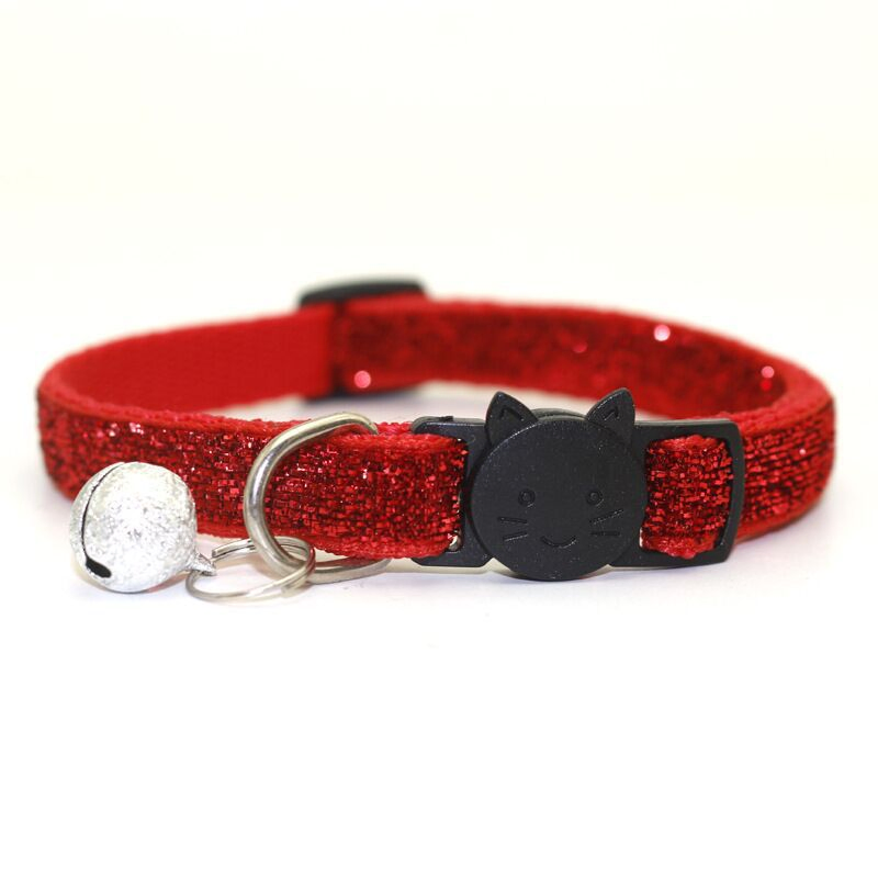 New Colorful Luxury Adjustable Safety Pet Sparkly Breakaway Cat Collar with Bells