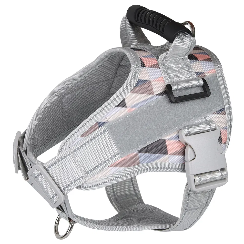 Wholesale Durable Fabric Nylon Cat Dog Harness and Leash Soft Air Mesh Flashing Horse Training Harness Vest Waterproof Medium Large Pet Supply Dog Harness