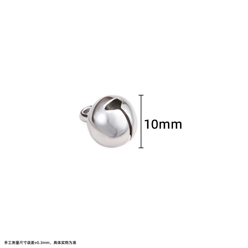 Stainless Steel Jingle Bells Pendants for Jewelry Making Accessories Hanging Charms for DIY Bracelet Anklets Necklace