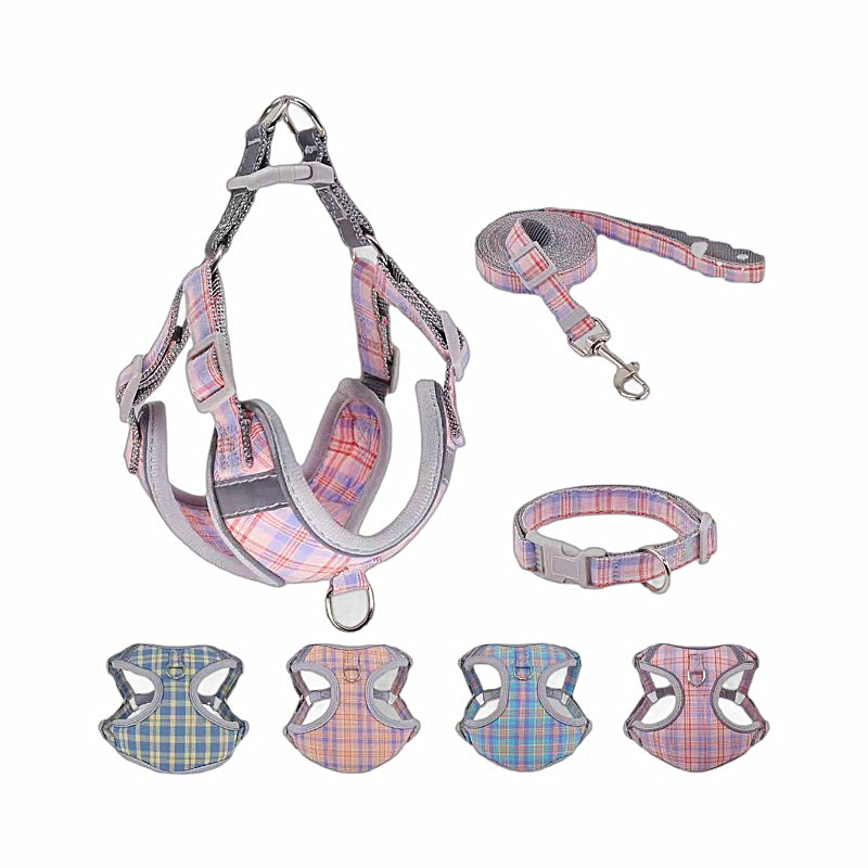 Wholesale Pet Dog Harness Vest and Leash Set-Adjustable Training Reflective Dog Harness