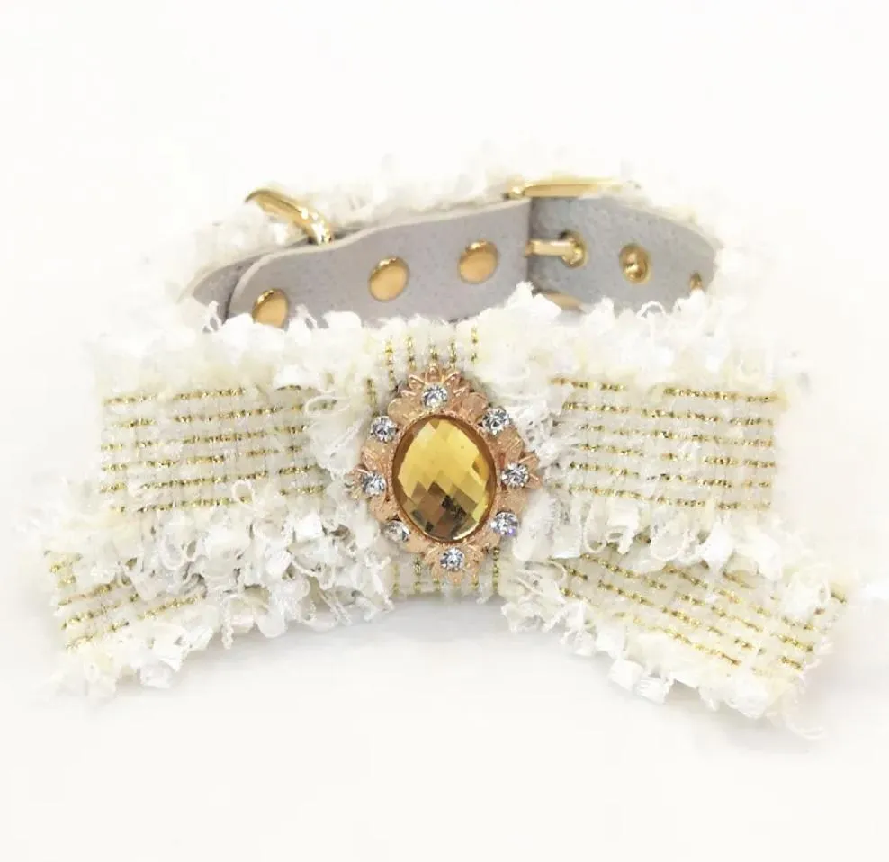 Sweet Flower Tie Pet Dog Collar