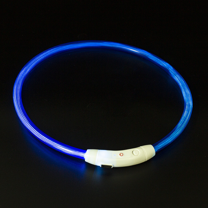 LED Luminous Collar PVC Collar USB Charging Dog Glow-in-The-Dark Ring