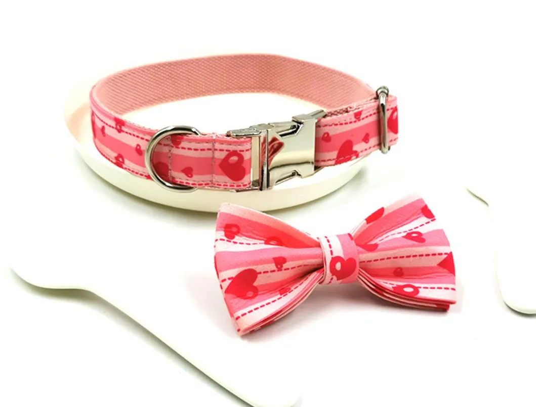 Dog Dots Bowknot Collar 7