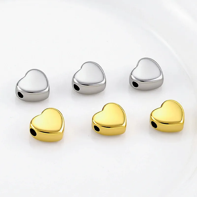Stainless Steel Heart Bead 1