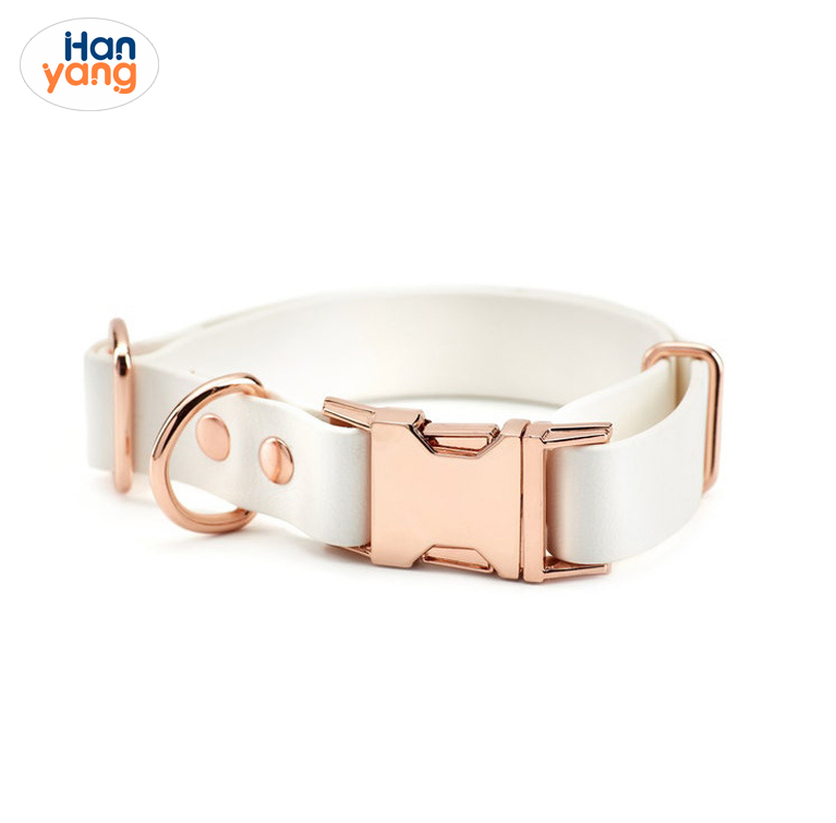 Hanyang Personalized Colors Waterproof Dog Collar Adjustable Metallic Hardware Pet Collar