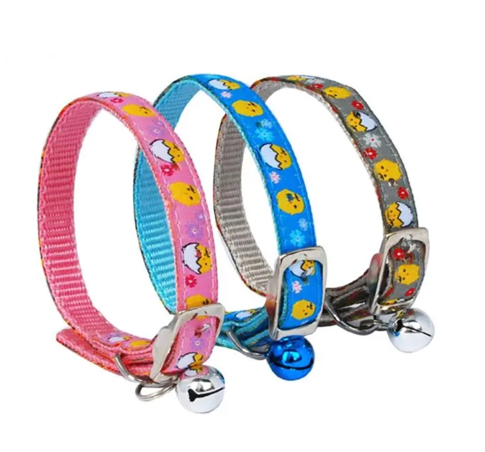 Wholesale in Stock Floral Printing Luxury Small Nylon Pet Cat Collar