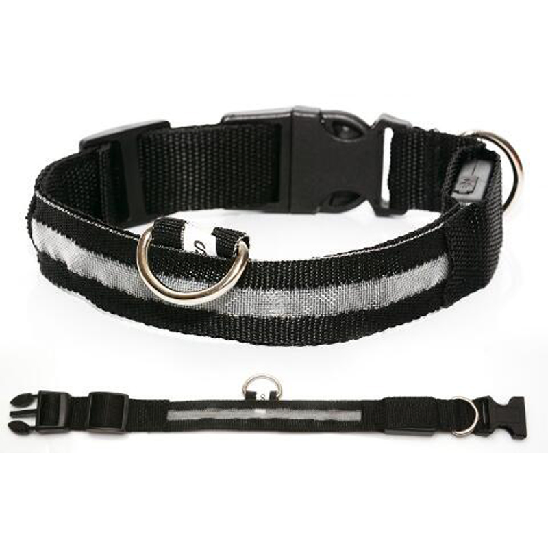 LED Dog Collar USB Rechargeable Luminous Glow in Dark Safety Pet Collar