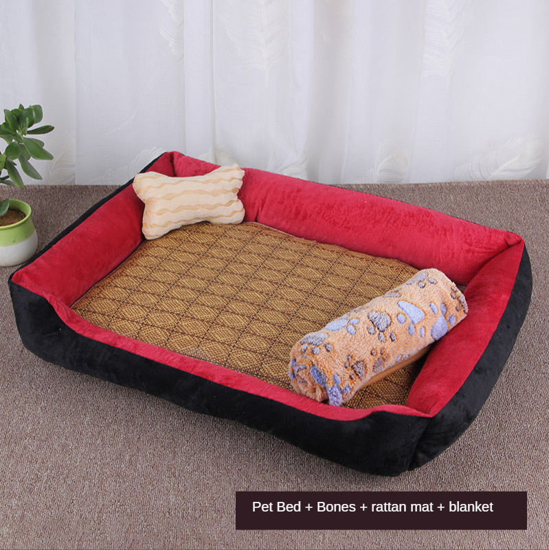 Sofa Dog Bed Luxury Dog Bed Crate Mat Soft Plush Calming Pet Mattress