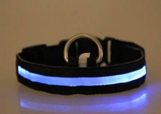 Custom Rechargeable USB LED Glow in Dark Dog Collar Adjustable Water Resistant Pet Collars for Safety Night Walking Dogs