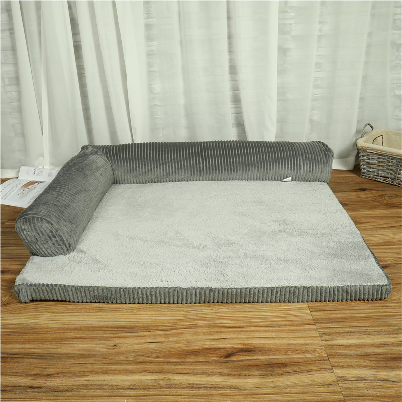 Manufacturer Wholesale Pet Sofa Removable and Washable Plush Dog Warm Mat Kennel Bed